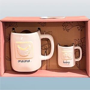 NEW - Rae Dunn- Mama (Bird) & Baby (Chick) Mug Set